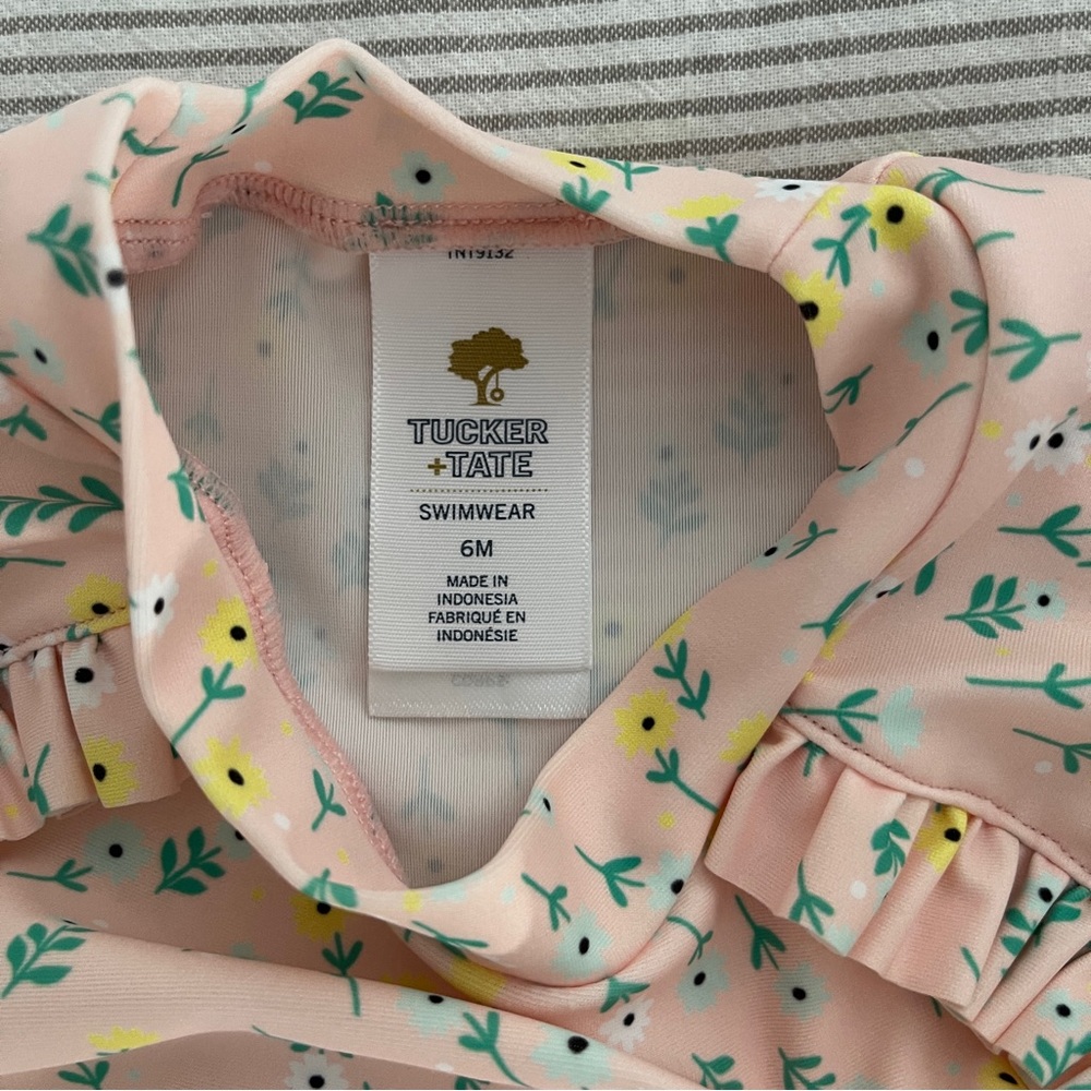Tucker + Tate Ruffle Two-Piece Rashguard Swimwear - Picture 3 of 3